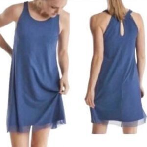 Oiselle Blue Mio Mesh Mini Active Dress in blue size 8